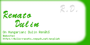 renato dulin business card